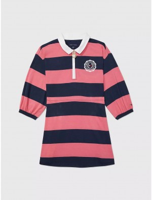 Tommy Hilfiger Rugby Stripe Dress Dresses & Skirts Cobalt Sapphire Multi | 1395-YBKRJ