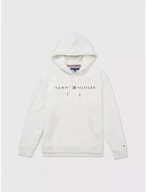 Tommy Hilfiger Seated Fit Tommy Hoodie Tops Light Grey Heather | 0325-OIDTG