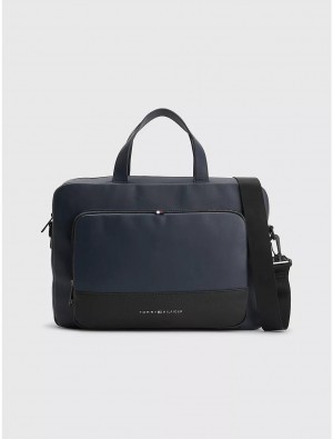 Tommy Hilfiger Signature Slim Computer Bag Bags Space Blue | 1902-SQUDM