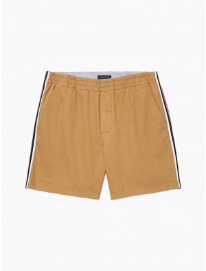 Tommy Hilfiger Signature Stripe Short Bottoms Pinecone Tan | 2561-KYTNQ