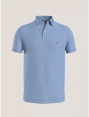 Tommy Hilfiger Slim Fit 1985 Polo Polos Chambray Blue | 7842-BSOWF