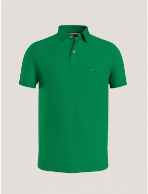 Tommy Hilfiger Slim Fit 1985 Polo Polos Primary Green | 8941-OVZPG