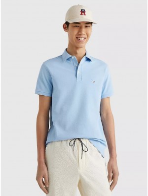 Tommy Hilfiger Slim Fit 1985 Polo Polos Breezy Blue | 0918-LZUHG