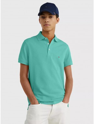 Tommy Hilfiger Slim Fit 1985 Polo Tops Light Jade Green | 1980-XTRZA