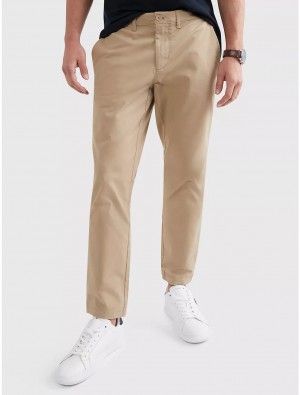 Tommy Hilfiger Slim Fit Flex Tommy Chino Pants & Shorts Vintage Khaki | 1294-GBPCV