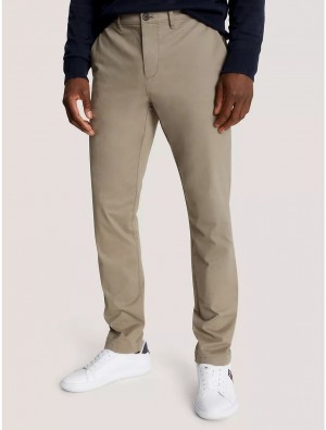 Tommy Hilfiger Slim Fit Flex Tommy Chino Pants Taupe Tone | 1960-DHRNO