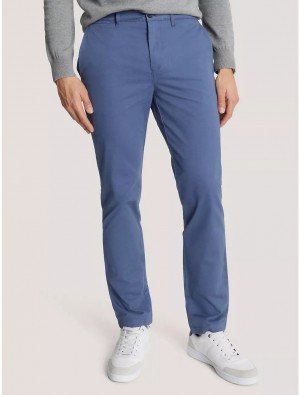 Tommy Hilfiger Slim Fit Flex Tommy Chino Pants Bank Blue | 7014-IMLYZ