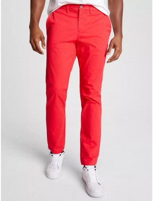 Tommy Hilfiger Slim Fit Flex Tommy Chino Pants Red Alert | 7853-KIFJH