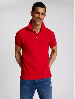 Tommy Hilfiger Slim Fit Tommy Polo Polos Primary Red | 3691-SDCHV