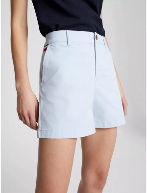 Tommy Hilfiger Solid 5" Short Pants & Shorts Breezy Blue | 5873-SUOXG