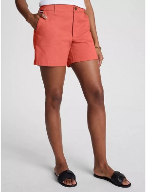 Tommy Hilfiger Solid 5" Short Pants & Shorts Coral Blossom | 4926-QAMDZ