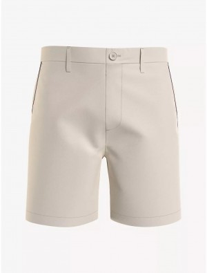 Tommy Hilfiger Solid 7" Chino Short Pants & Shorts Ivory | 8720-KVOLZ
