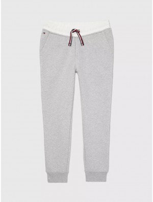 Tommy Hilfiger Solid Jogger Pant Bottoms Grey Heather | 0521-RVSBD