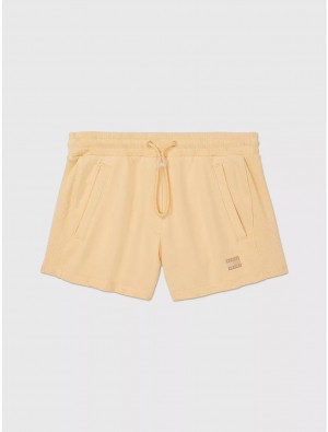 Tommy Hilfiger Solid Knit Short Bottoms Cheerful Yellow | 8345-GFAUQ