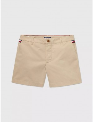 Tommy Hilfiger Solid Short Bottoms Khaki Sand | 7810-BPGVT