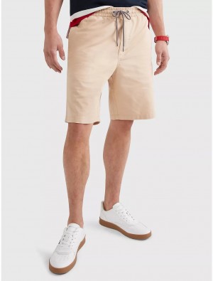 Tommy Hilfiger Solid Twill 9" Short Pants & Shorts Clayed Pebble | 1069-TRPES