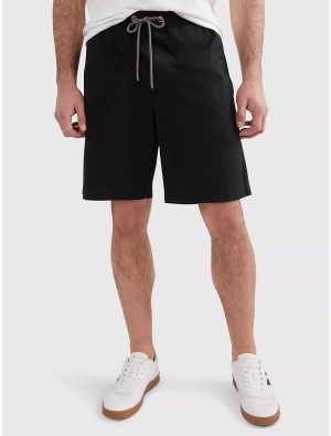 Tommy Hilfiger Solid Twill 9" Short Pants & Shorts Dark Sable | 1540-VHKFX