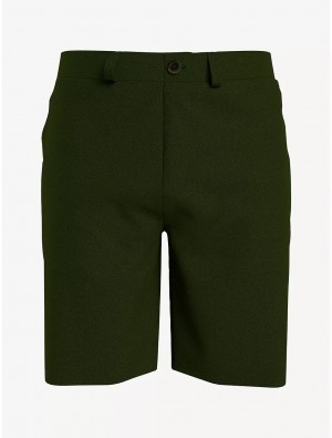 Tommy Hilfiger Straight Fit Twill 9" Chino Short Bottoms Wondrous Green | 4530-YFBOM