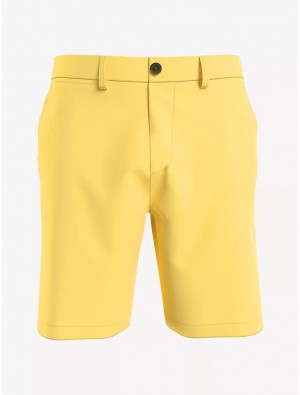 Tommy Hilfiger Straight Fit Twill 9" Chino Short Bottoms Yellow Warning | 1735-KNSDZ