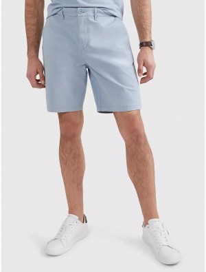 Tommy Hilfiger Straight Fit Twill 9" Chino Short Shorts Daybreak Blue | 5063-ADFVL