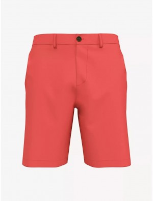 Tommy Hilfiger Straight Fit Twill 9" Chino Short Bottoms Cranberry | 5609-XIUSO