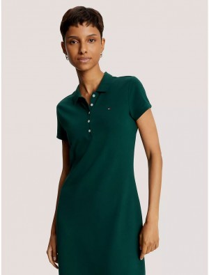 Tommy Hilfiger Stretch Cotton Polo Dress Dresses & Skirts Hunter | 9476-AGQXT