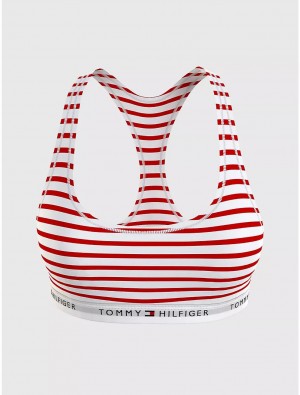 Tommy Hilfiger Stripe Bralette Bras White / Red Stripe | 7824-IFVXA