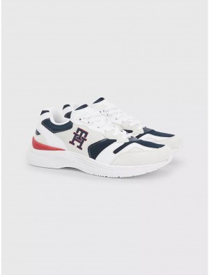 Tommy Hilfiger Suede Prep Sneaker Shoes Rwb | 5987-XRMWU