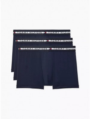 Tommy Hilfiger TH Comfort + Trunk 3-Pack Underwear Dark Navy | 0927-FZPEW