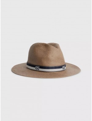 Tommy Hilfiger TH Fedora Hats Beige | 3519-QDWUA