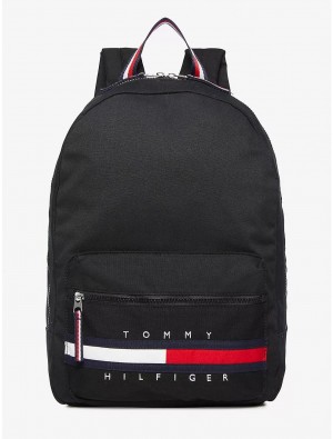 Tommy Hilfiger TH Solid Backpack Bags Black | 1305-PGRAN