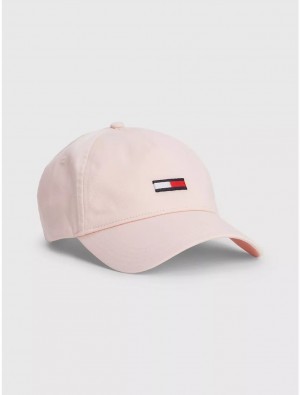 Tommy Hilfiger TJ Flag Baseball Cap Hats Pink Crystal | 4861-UIAWL