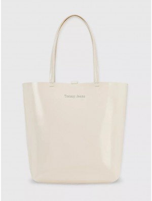 Tommy Hilfiger TJ Gloss Tote Bags Lemon Ice | 6912-WLCJP