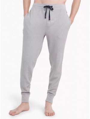 Tommy Hilfiger Thermal Drawstring Jogger Sleepwear Grey Heather | 1306-NHQXG