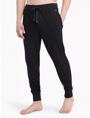 Tommy Hilfiger Thermal Drawstring Jogger Sleepwear Black | 1460-DFXLK