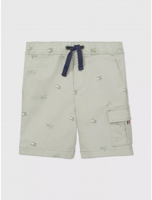Tommy Hilfiger Tommy Cargo Shorts Bottoms Pale Willow | 1850-CIKUW