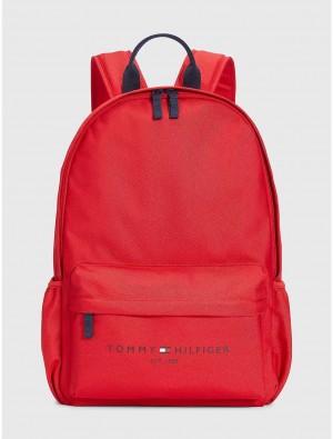 Tommy Hilfiger Tommy Logo Backpack Bags Apple Red | 2873-KXWBR