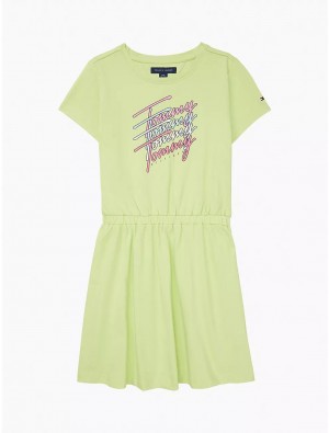 Tommy Hilfiger Tommy T-Shirt Dress Dresses & Skirts Bottom Sea Green | 4985-PXHJG