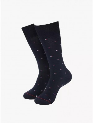 Tommy Hilfiger Trouser Sock 2-Pack Socks Navy | 7018-MWNOY