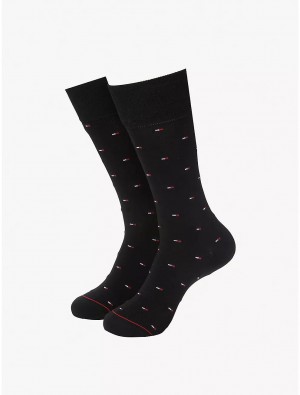 Tommy Hilfiger Trouser Sock 2-Pack Socks Black | 8059-FNRGQ