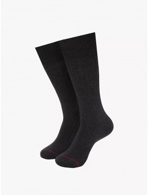 Tommy Hilfiger Trouser Sock 2-Pack Socks Charcoal Gray | 4923-UPXFA