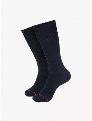 Tommy Hilfiger Trouser Sock 2-Pack Socks Navy | 7205-LEAOQ