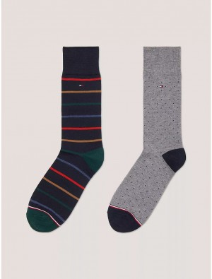 Tommy Hilfiger Trouser Sock 2-Pack Socks Desert Sky/Multi | 5839-TKIDQ