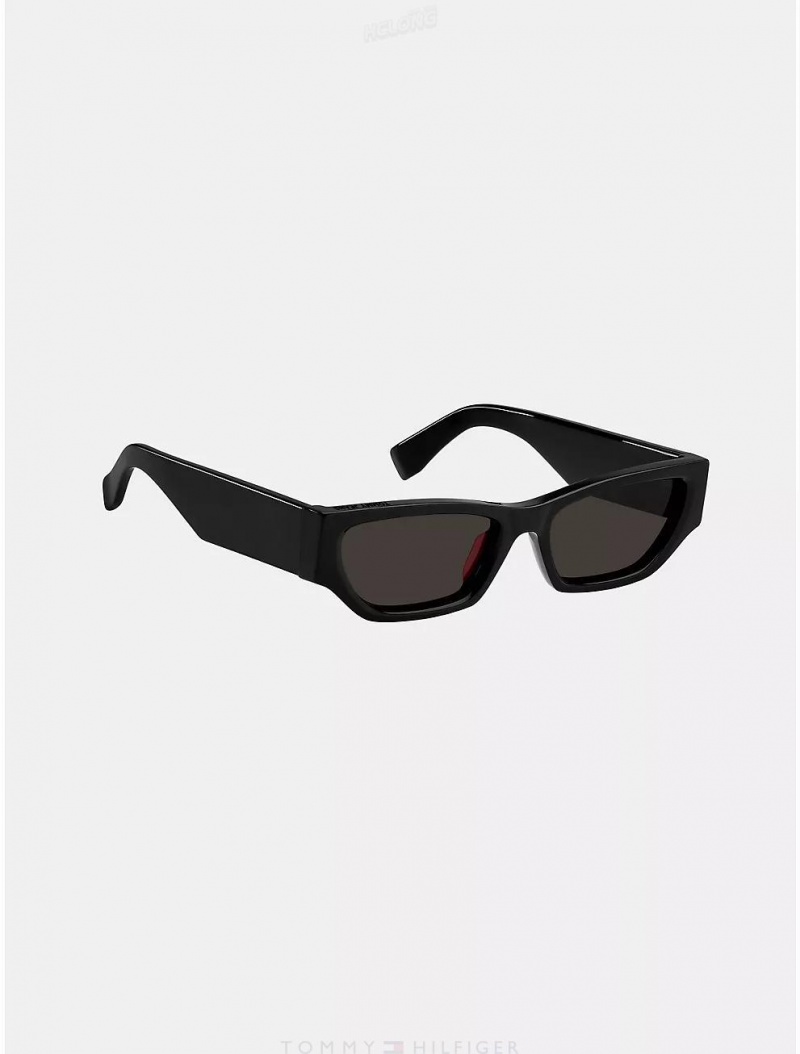 Tommy Hilfiger 85 Wrap Sunglasses Sunglasses Black | 5293-UCVHI