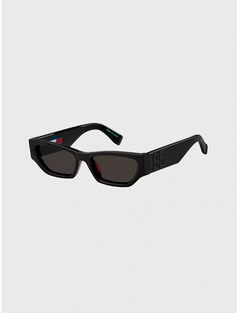 Tommy Hilfiger 85 Wrap Sunglasses Sunglasses Black | 5293-UCVHI