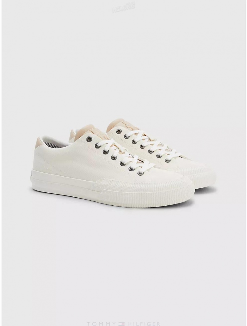 Tommy Hilfiger Abaca Low-Cut Sneaker Shoes Ecru | 6479-YTQUM