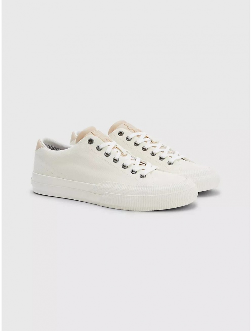 Tommy Hilfiger Abaca Low-Cut Sneaker Shoes Ecru | 6479-YTQUM