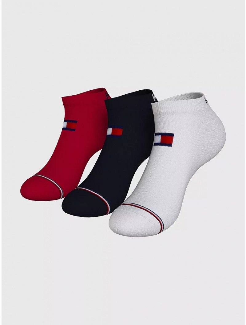 Tommy Hilfiger Ankle Sock 3-Pack Socks Classic White /Multi | 7493-XPFIB