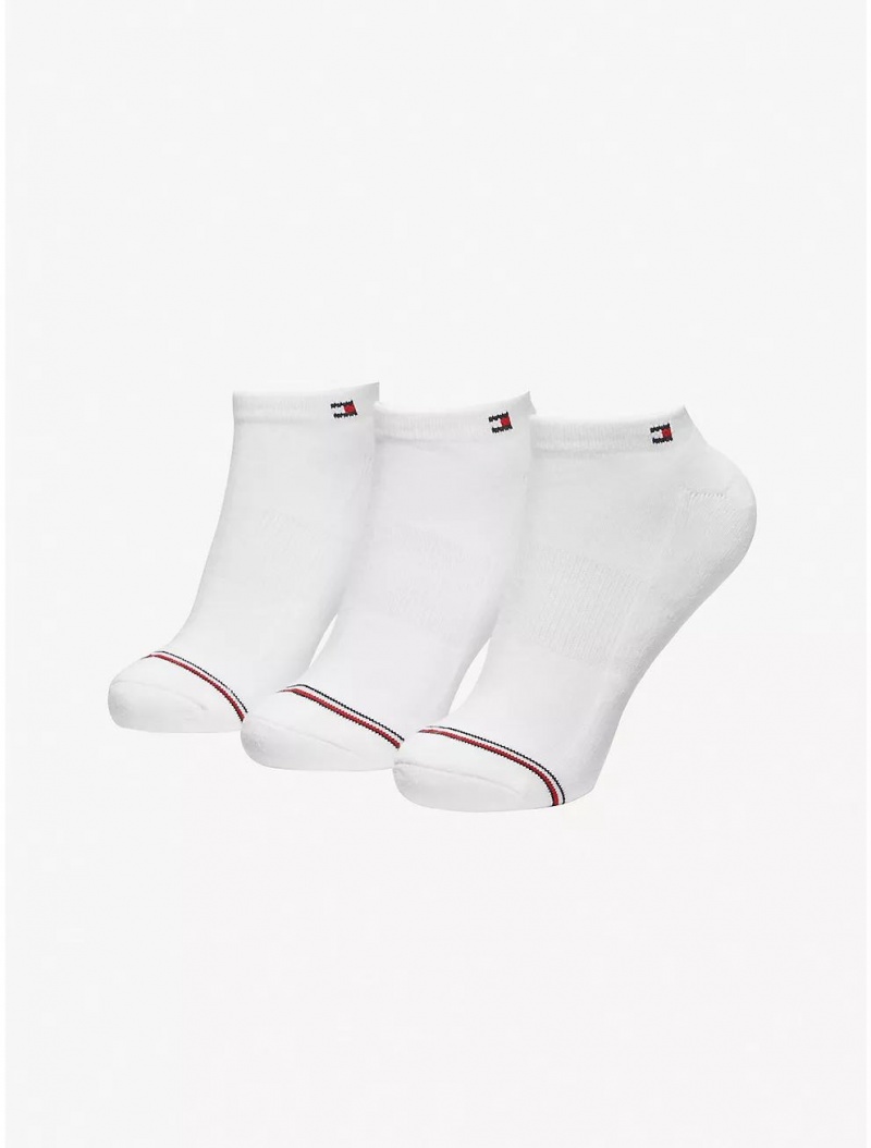 Tommy Hilfiger Ankle Sock 3-Pack Socks White | 8205-NKOXM