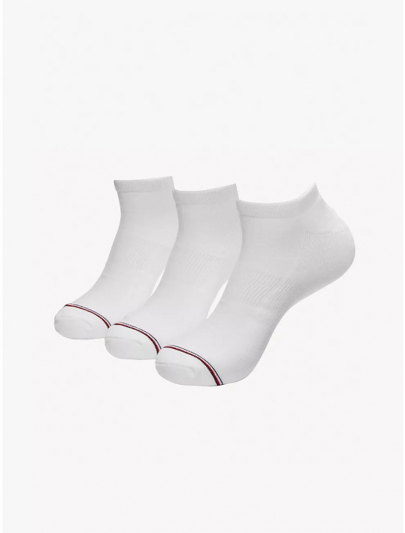 Tommy Hilfiger Ankle Sock 3-Pack Socks White | 3801-MEDPB